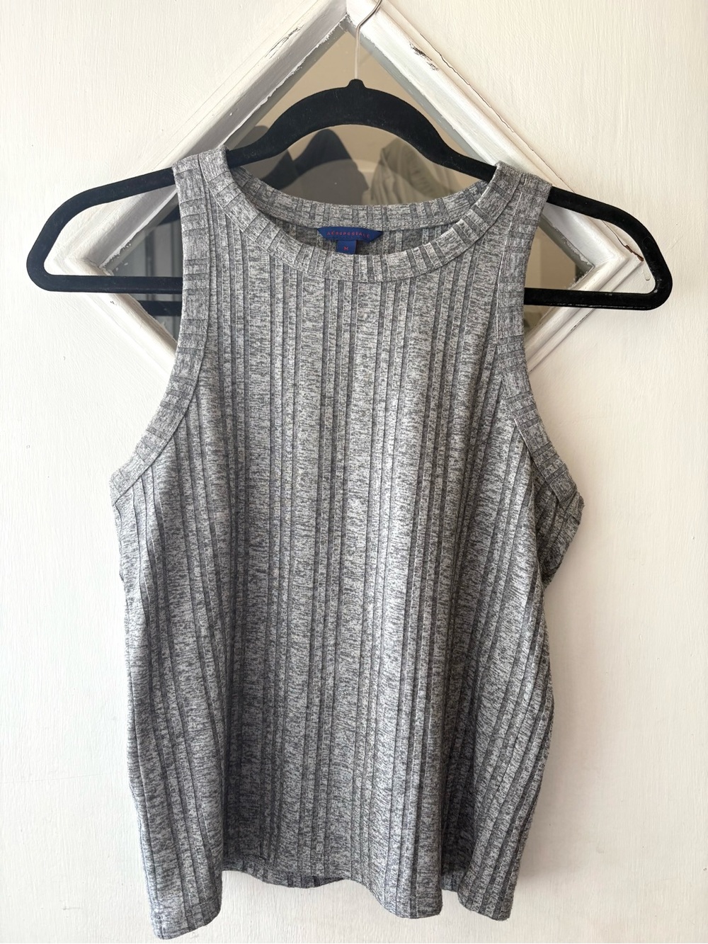 Aeropostale Heather Gray Ribbed Tank Top